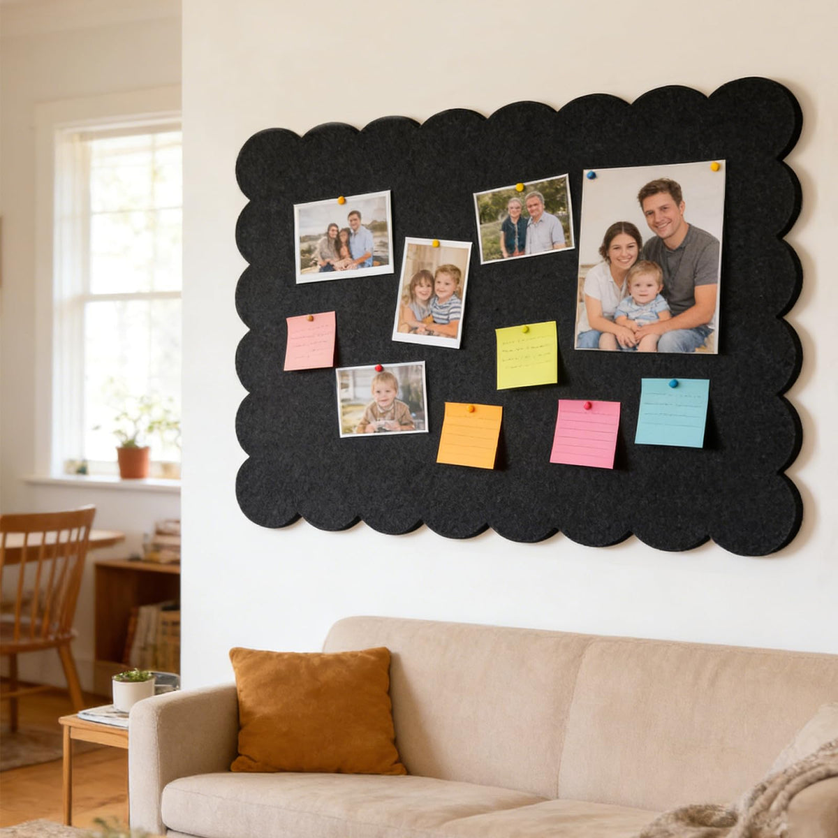 Dark Blue Scalloped Felt Bulletin Board