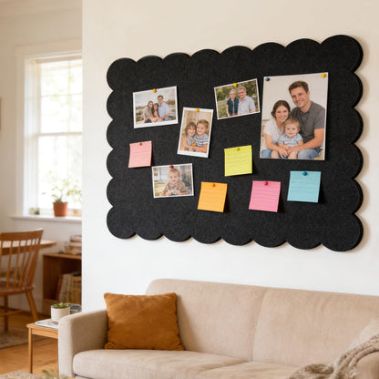 Dark Blue Scalloped Felt Bulletin Board