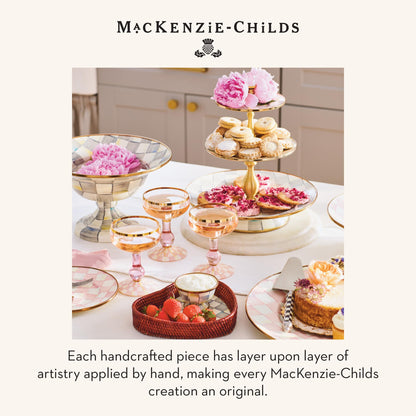 MacKenzie-Childs Two-Tier Sweet Stand, Royal Check