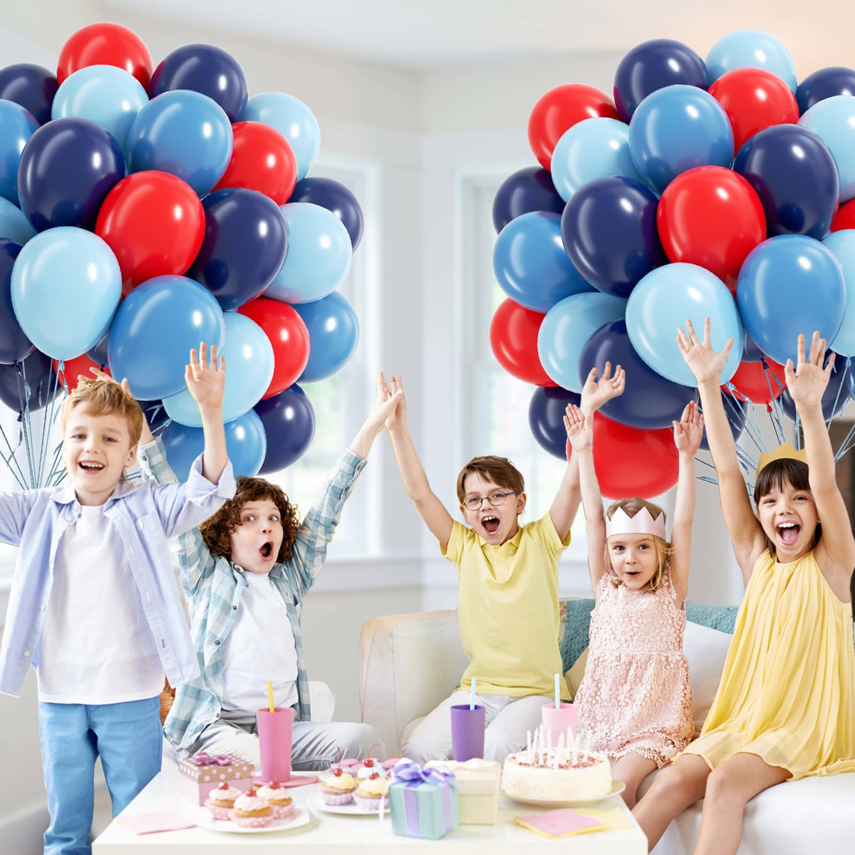 Blue and White Balloon Kit, 60 Pieces