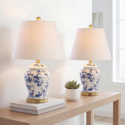 Jonathan Y Penelope Ginger Jar LED Table Lamp, 22 Inch