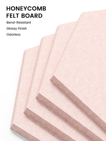 Blue Hexagon Felt Pin Board Tiles, 12 Pack