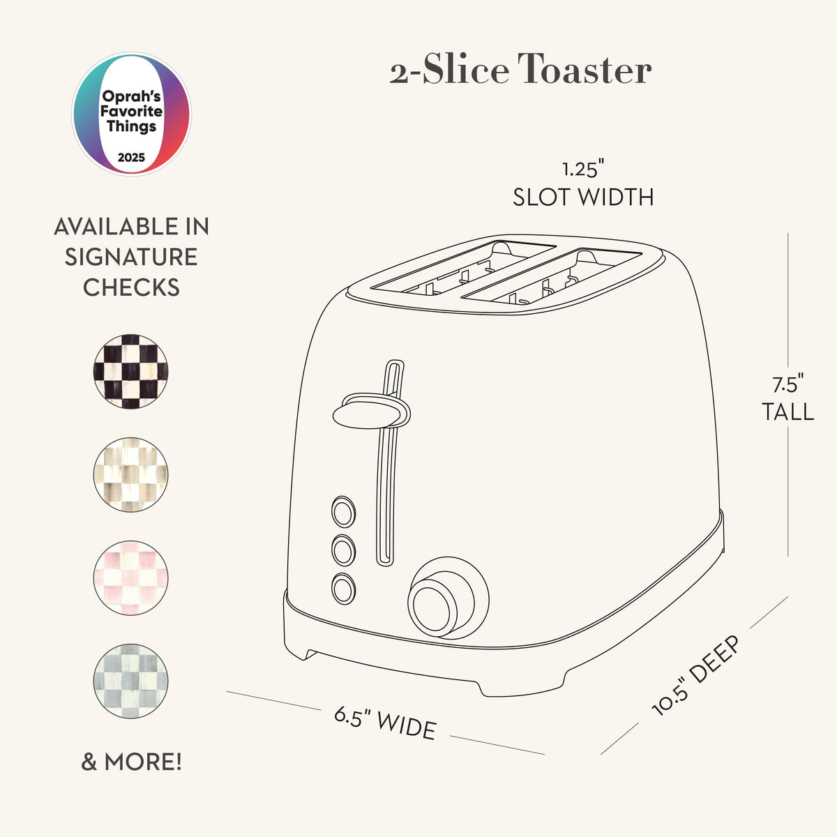 MacKenzie-Childs 2-Slice Toaster, Royal Check
