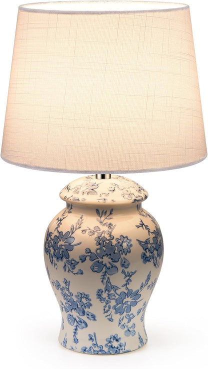 Cordless Ceramic Table Lamp, 13.6 Inch