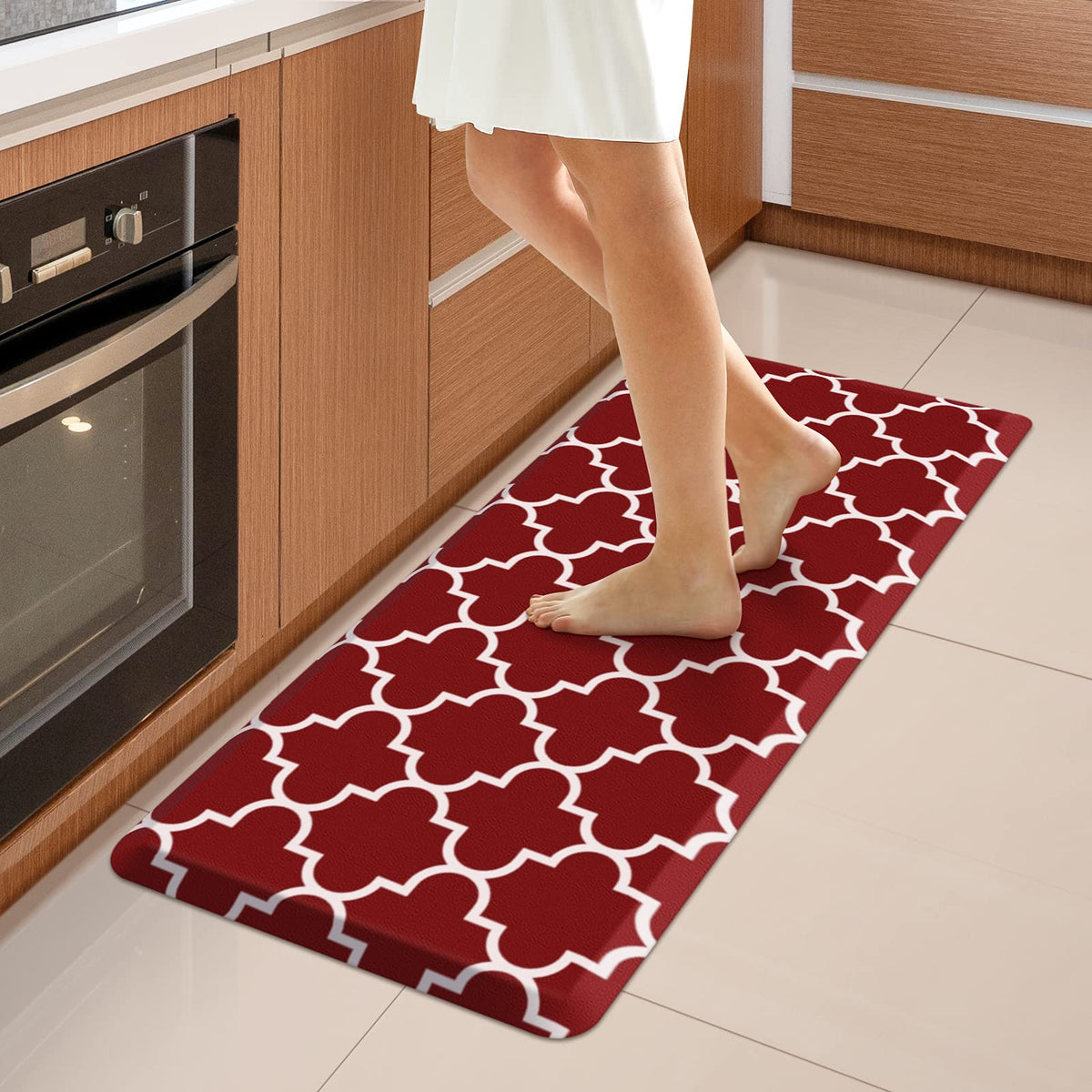 Blue Cushioned Anti-Fatigue Kitchen Mat