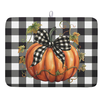 Blue Chinoiserie Floral Dish Drying Mat