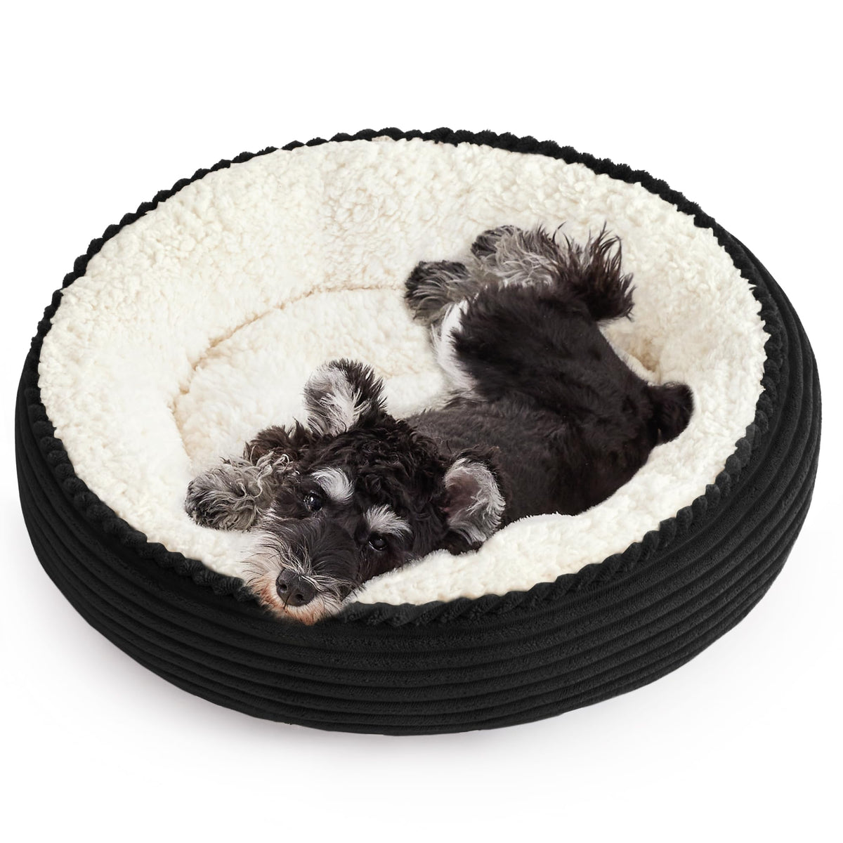 Royal Blue Round Donut Pet Bed