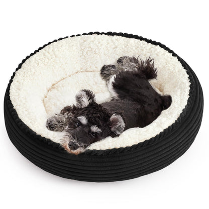 Royal Blue Round Donut Pet Bed