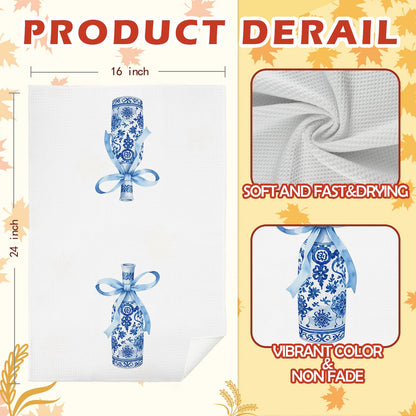 Blue Chinoiserie Kitchen Towel, 16 x 24 Inch