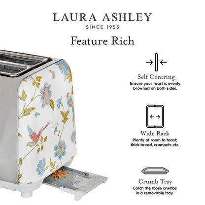 Laura Ashley Wide Slot 2-Slice Toaster