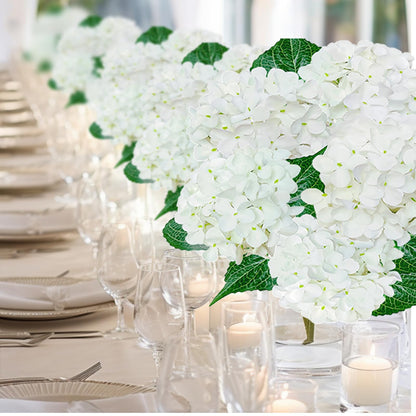 Blue Hydrangea Faux Flowers, 6 Stems