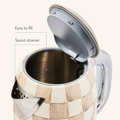 MacKenzie-Childs Electric Kettle, Royal Check
