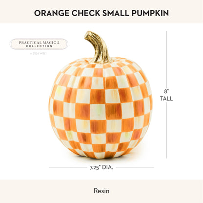MacKenzie-Childs Resin Pumpkin, Royal Check