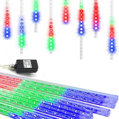 Blue Meteor Shower Christmas Lights, 8 Tubes