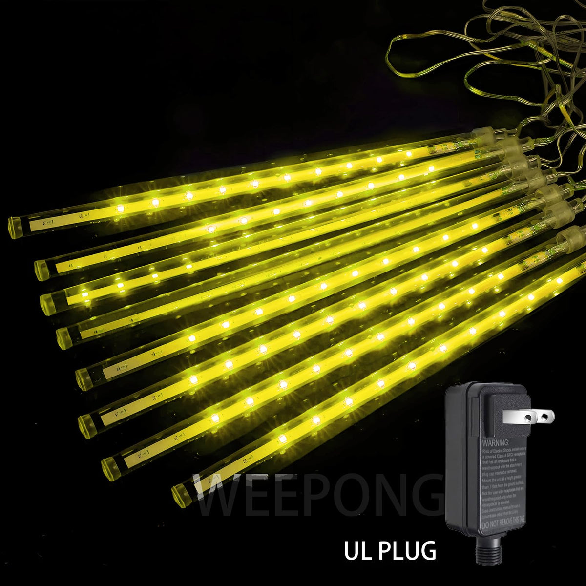 Blue Meteor Shower Christmas Lights, 8 Tubes