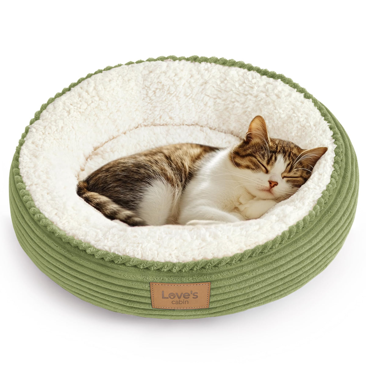 Royal Blue Round Donut Pet Bed