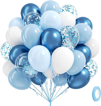 Blue and White Balloon Kit, 60 Pieces