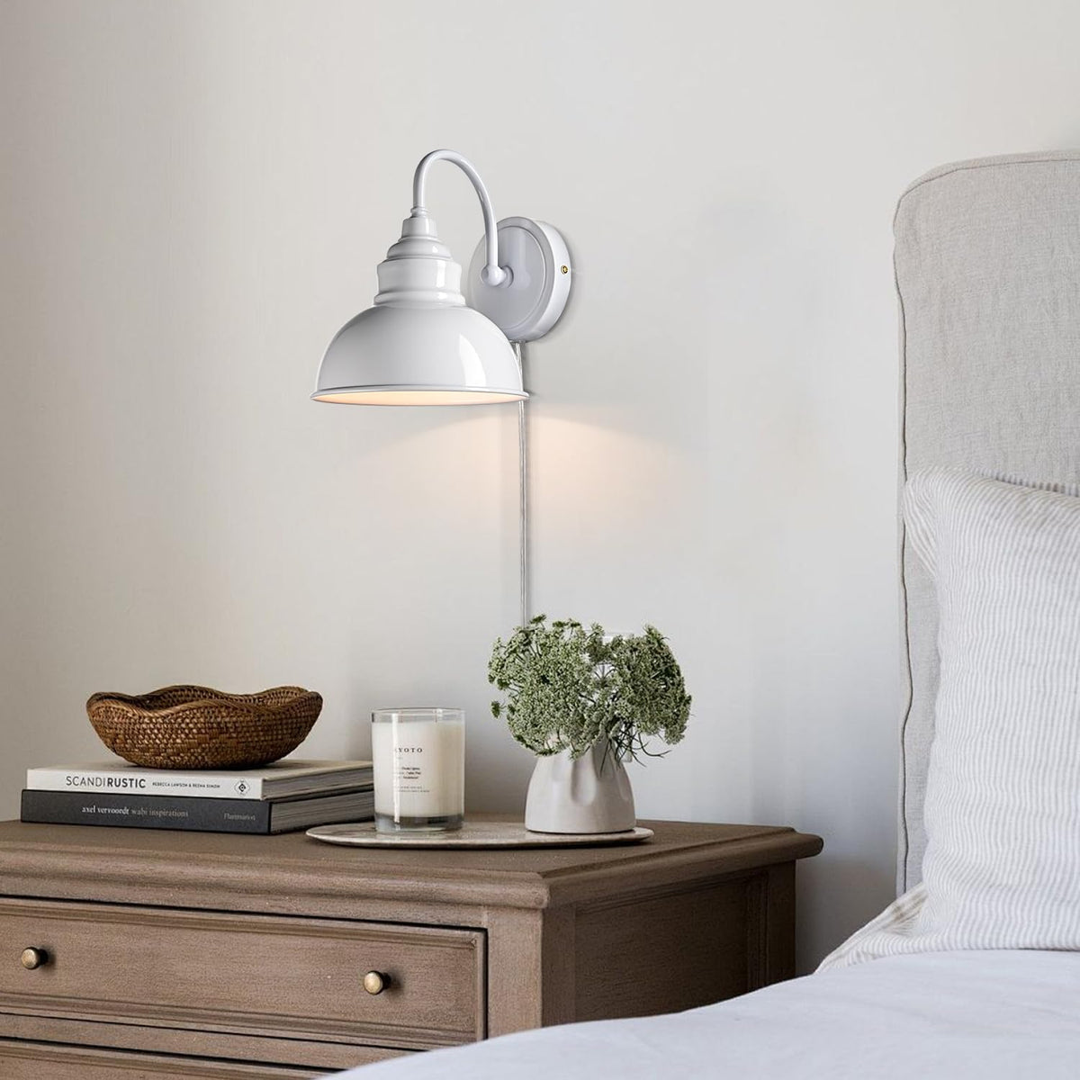 Blue Mini Gooseneck Wall Sconce