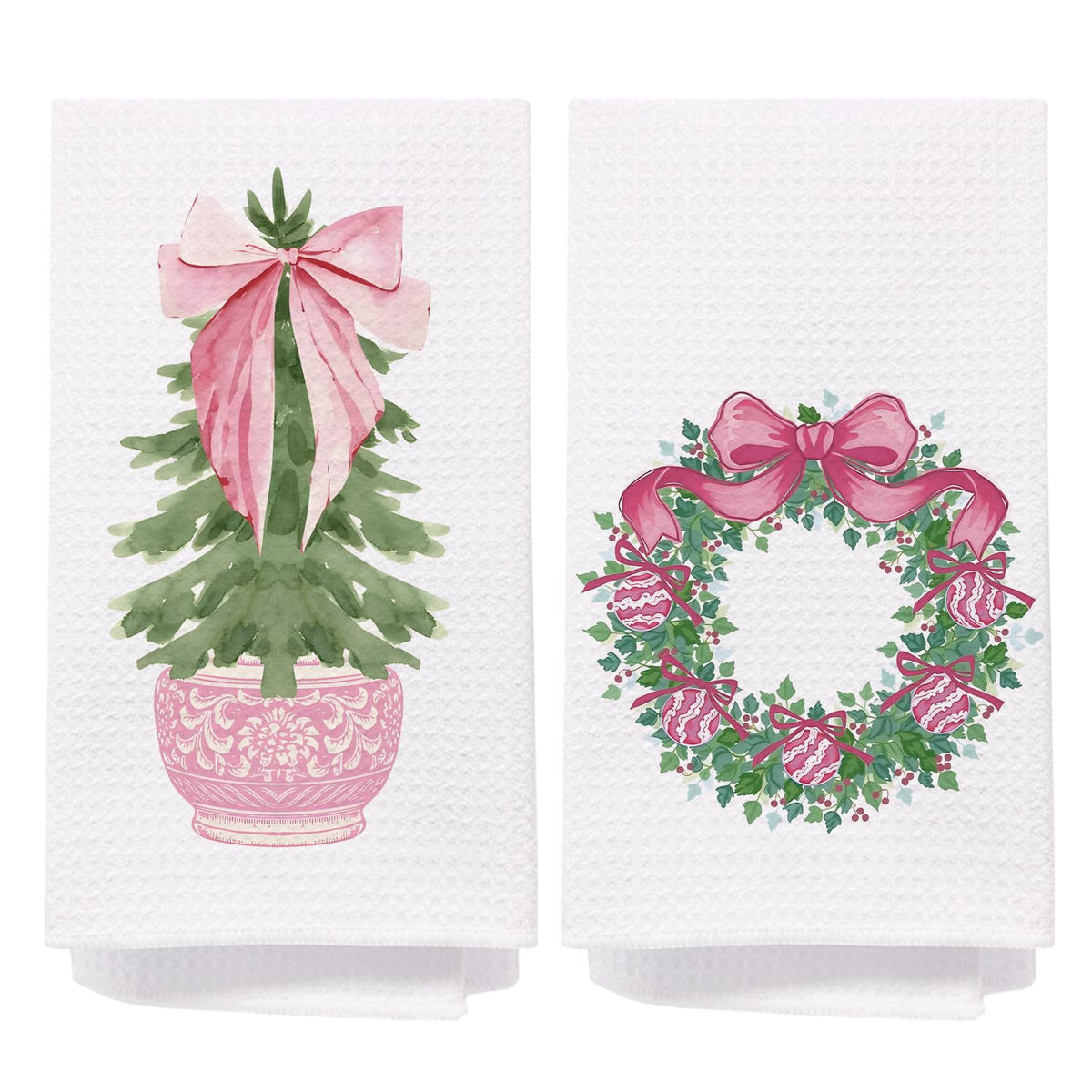 Chinoiserie Christmas Kitchen Hand Towels, 16x24 Inch