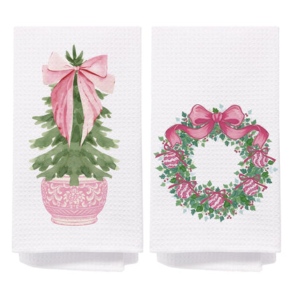Chinoiserie Christmas Kitchen Hand Towels, 16x24 Inch
