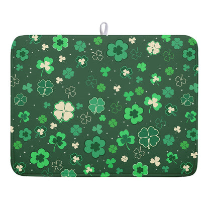 Blue Chinoiserie Floral Dish Drying Mat