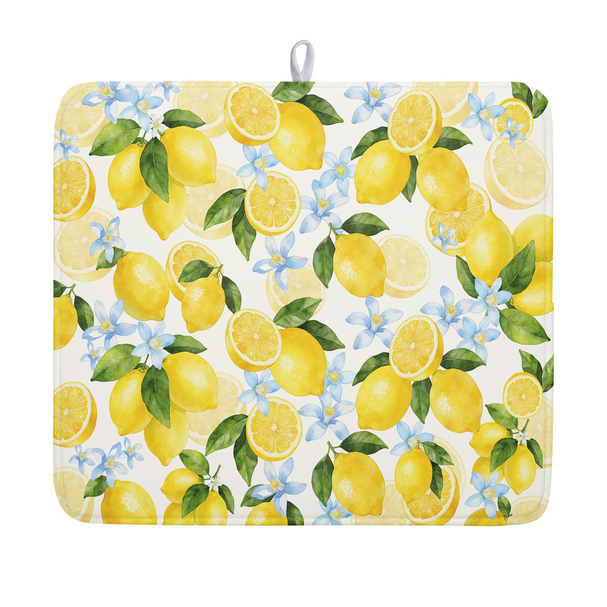 Blue Chinoiserie Floral Dish Drying Mat