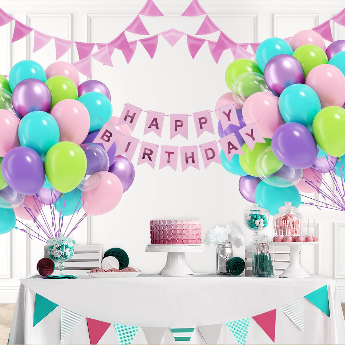 Blue and White Balloon Kit, 60 Pieces