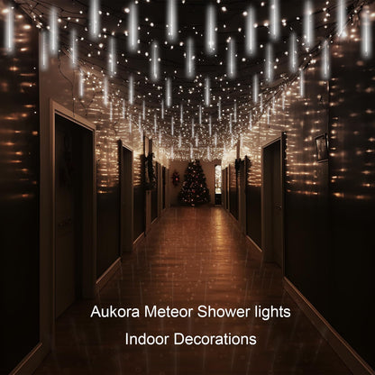 Aukora Blue Meteor Shower Lights