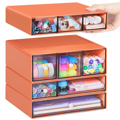 Blue 9-Drawer Desktop Storage Organizer