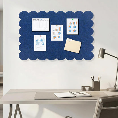 Dark Blue Scalloped Felt Bulletin Board