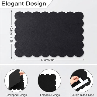 Dark Blue Scalloped Felt Bulletin Board