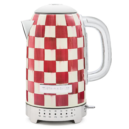 MacKenzie-Childs Electric Kettle, Royal Check