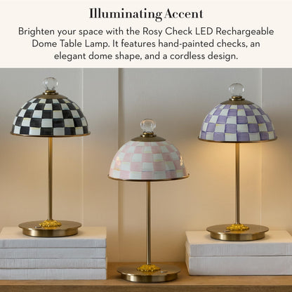 MacKenzie-Childs LED Dome Table Lamp, Sky Check