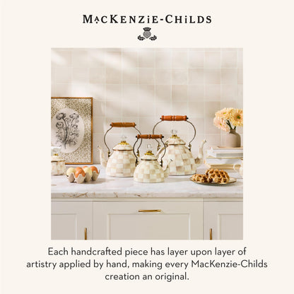 MacKenzie-Childs Enamel Tea Kettle, Royal Check