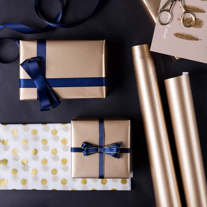Christmas Wrapping Paper Rolls, Blue and Silver, 4 Rolls