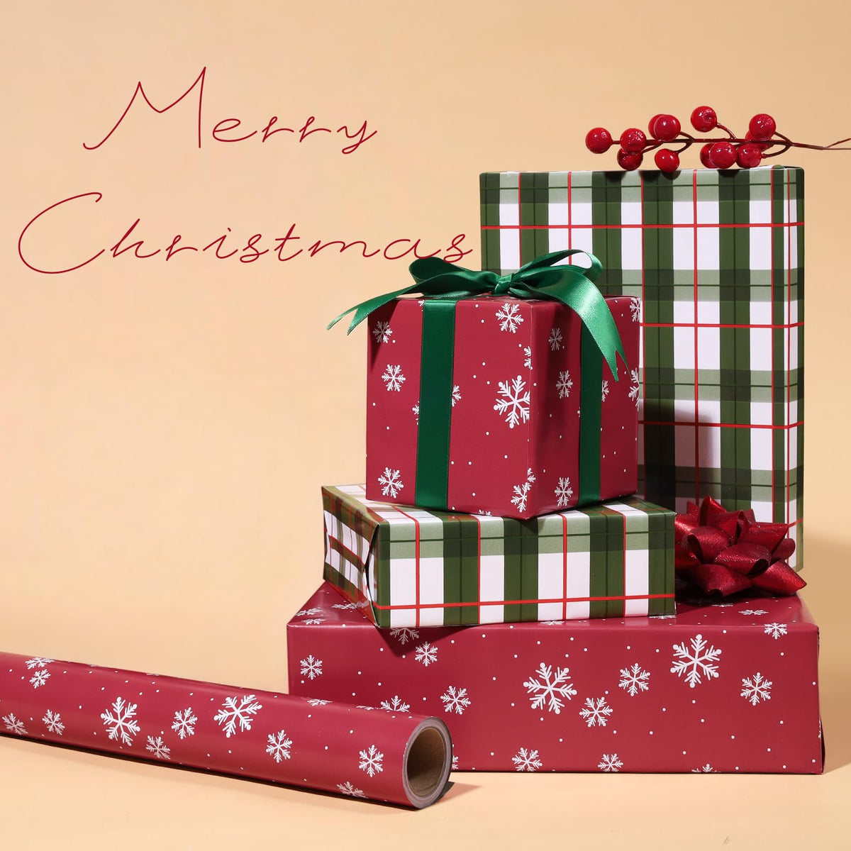 Nutcracker Reversible Christmas Wrapping Paper, 33 Ft