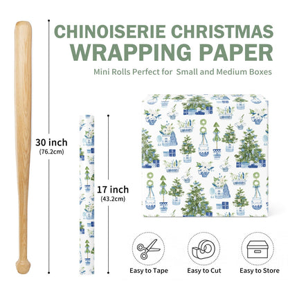 Chinoiserie Nutcracker Christmas Wrapping Paper
