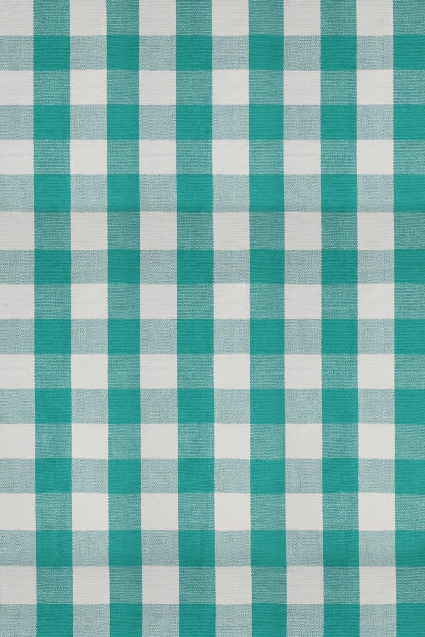 SEEKSEE Blue Buffalo Plaid Porch Rug, 27.5x43
