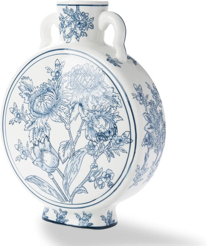 Large Blue and White Chinoiserie Vase