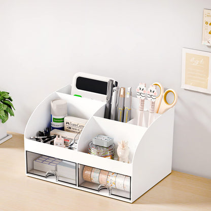 Blue Desk Organizer with 2 Drawers