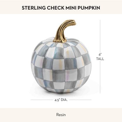 MacKenzie-Childs Resin Pumpkin, Royal Check