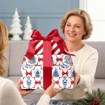 Nutcracker Reversible Christmas Wrapping Paper, 33 Ft