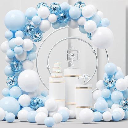 Blue and White Balloon Garland Kit, 124 Pieces