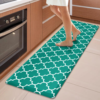 Blue Cushioned Anti-Fatigue Kitchen Mat