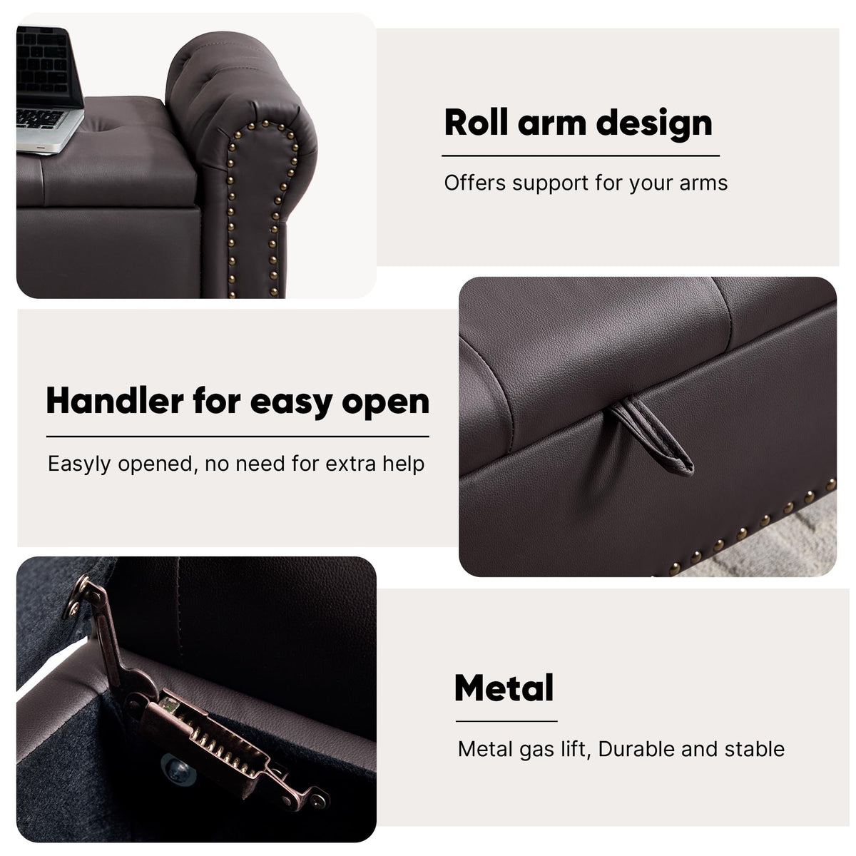 Navy Velvet Tufted Storage Bench