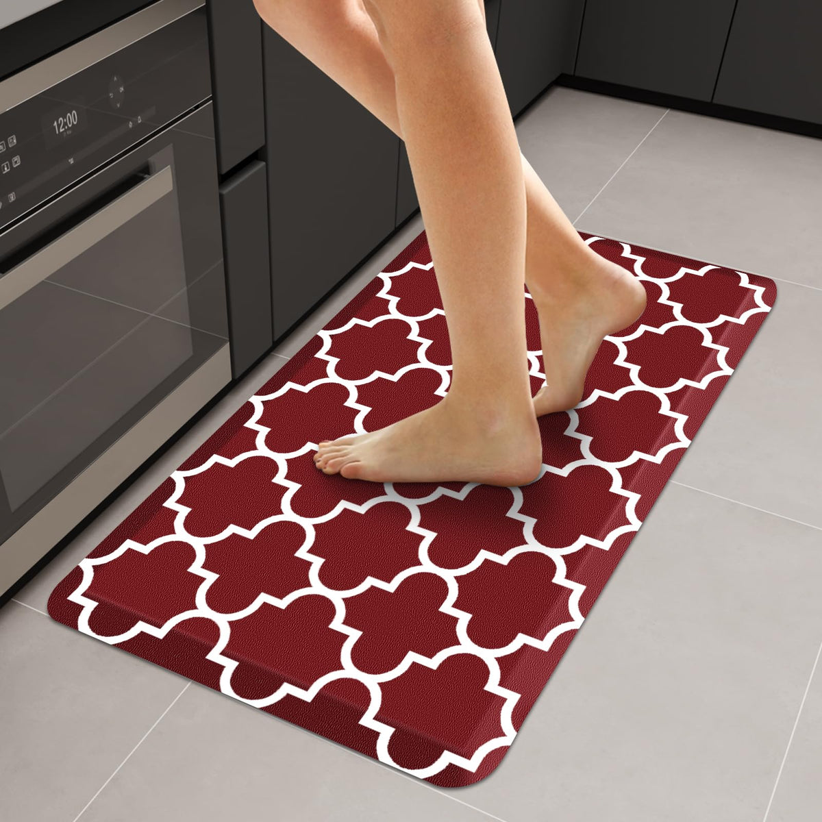 Blue Cushioned Anti-Fatigue Kitchen Mat