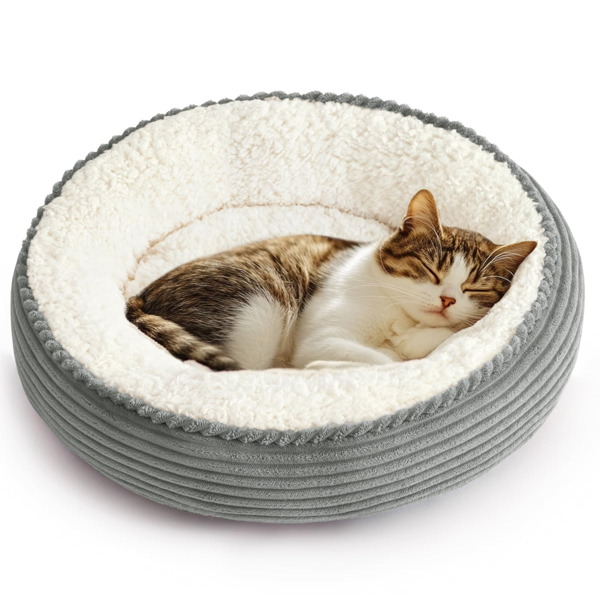 Royal Blue Round Donut Pet Bed