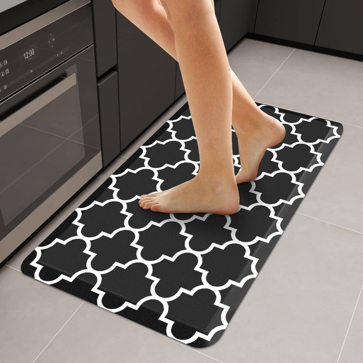 Blue Cushioned Anti-Fatigue Kitchen Mat