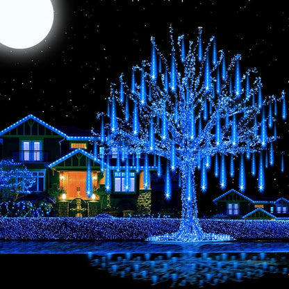 Aukora Blue Meteor Shower Lights