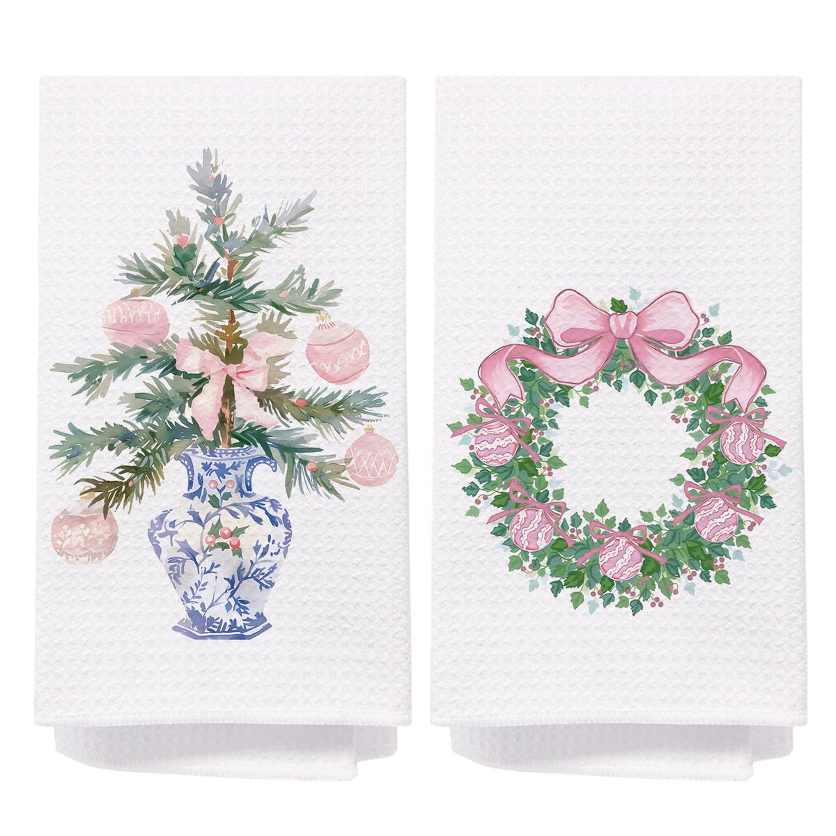 Chinoiserie Christmas Kitchen Hand Towels, 16x24 Inch